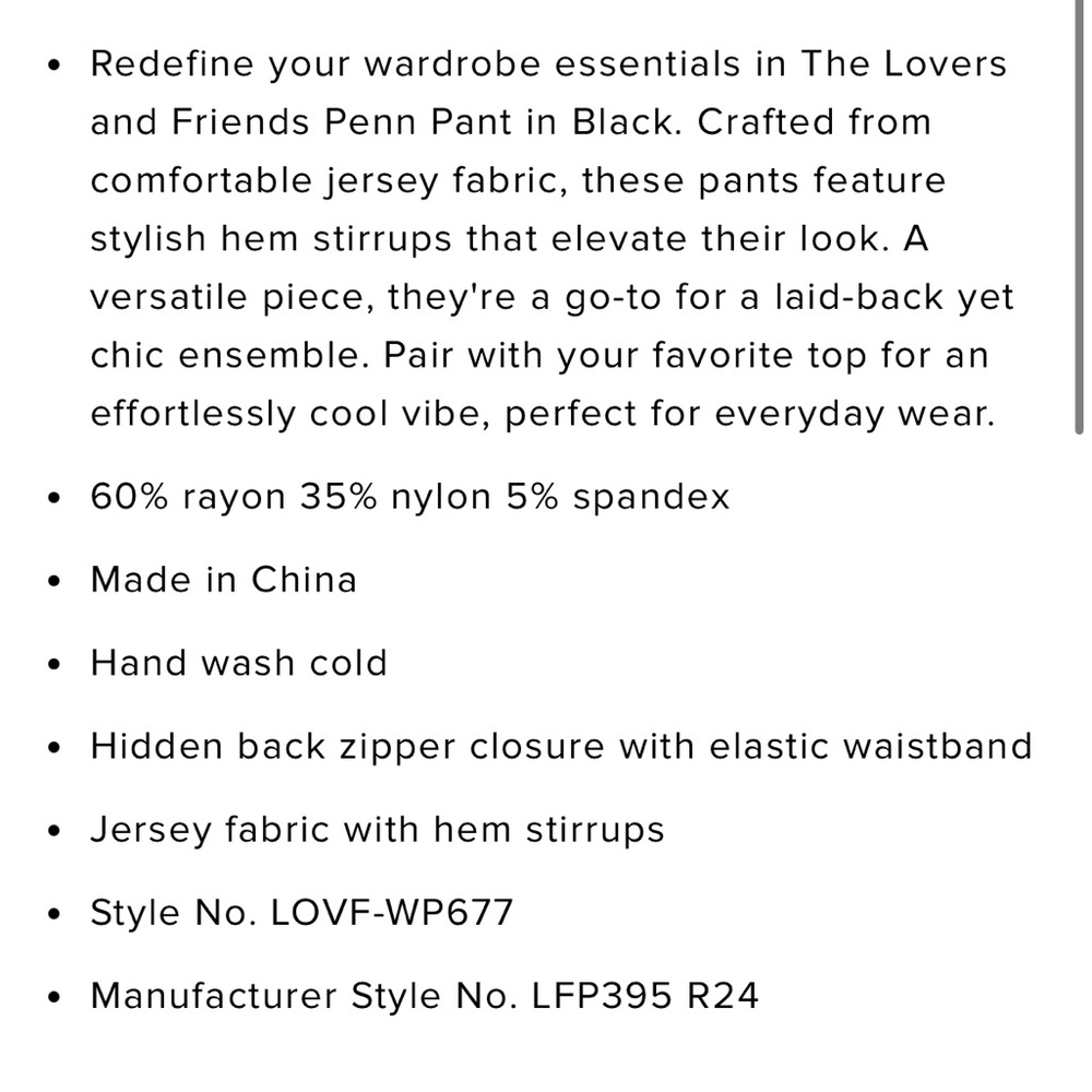 Lovers & Friends Revolve Penn Stirrup Pant NWT - Picture 5 of 10